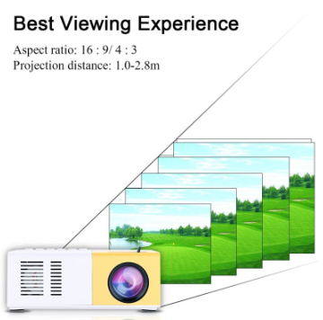 Projecteur portable 3D Hd Led Home Théâtre Cinéma HDMI compatible avec Usb Audio Projecteur Yg300