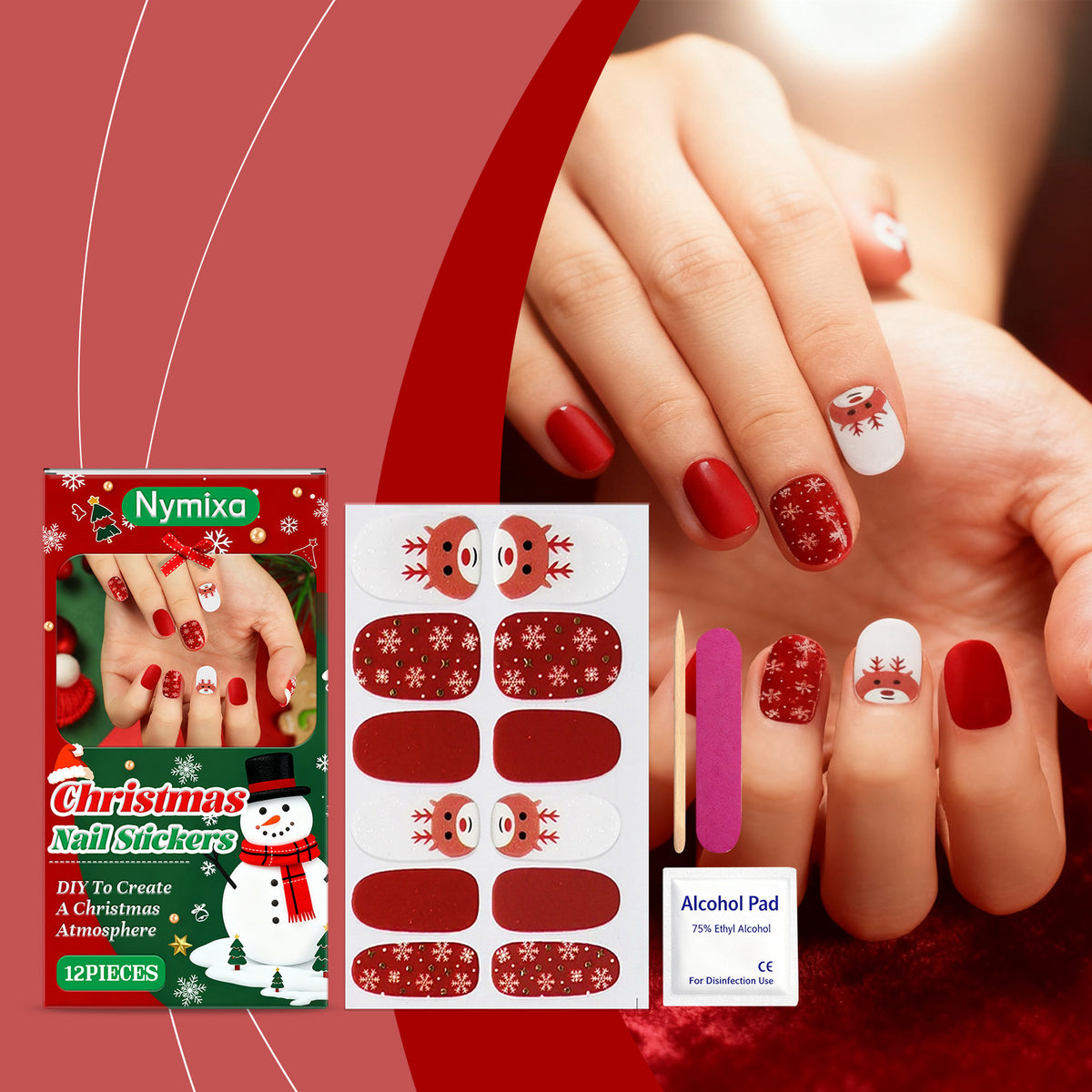 Ensemble d'autocollants à ongles en gel doux