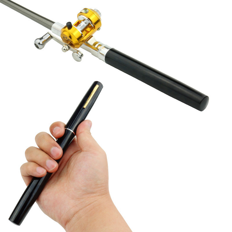Véritable mini glaçon stylo de pêche canne de pêche canne de pêche avec batterie