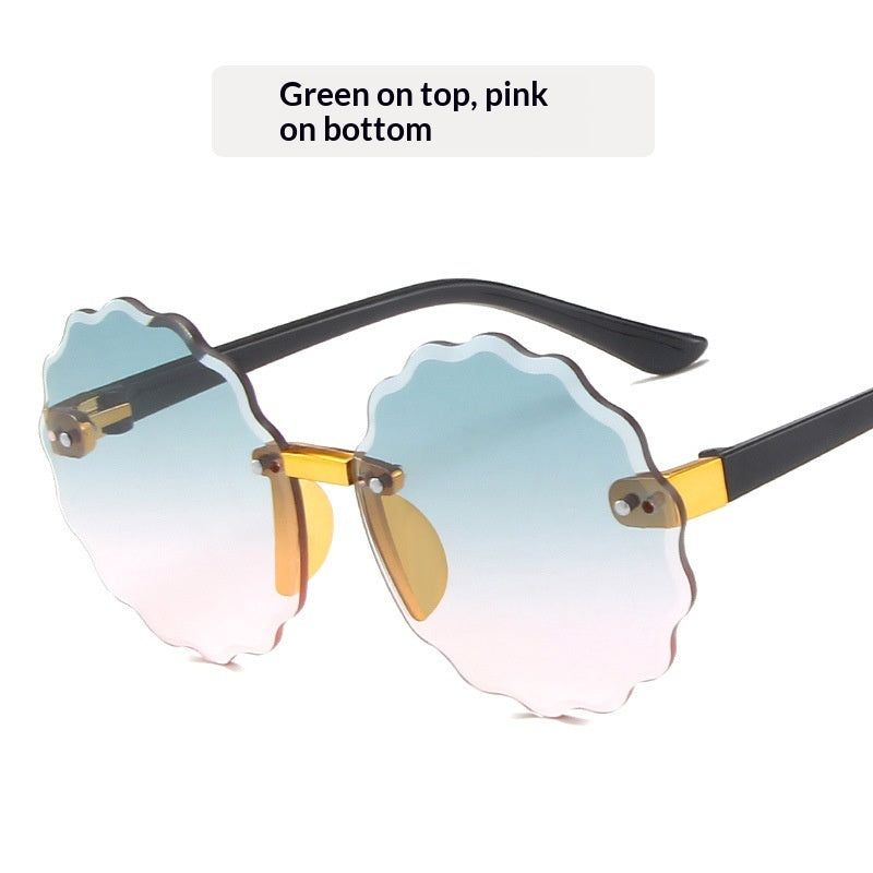Lunettes de soleil rondes pour enfants sans cadre