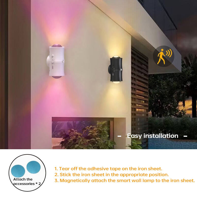 4pcs détecteur de mouvement lumière de nuit rechargeable