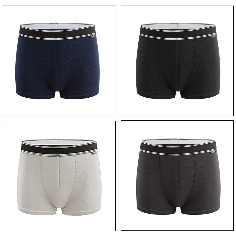 Sous-vêtements pour hommes en coton taille moyenne