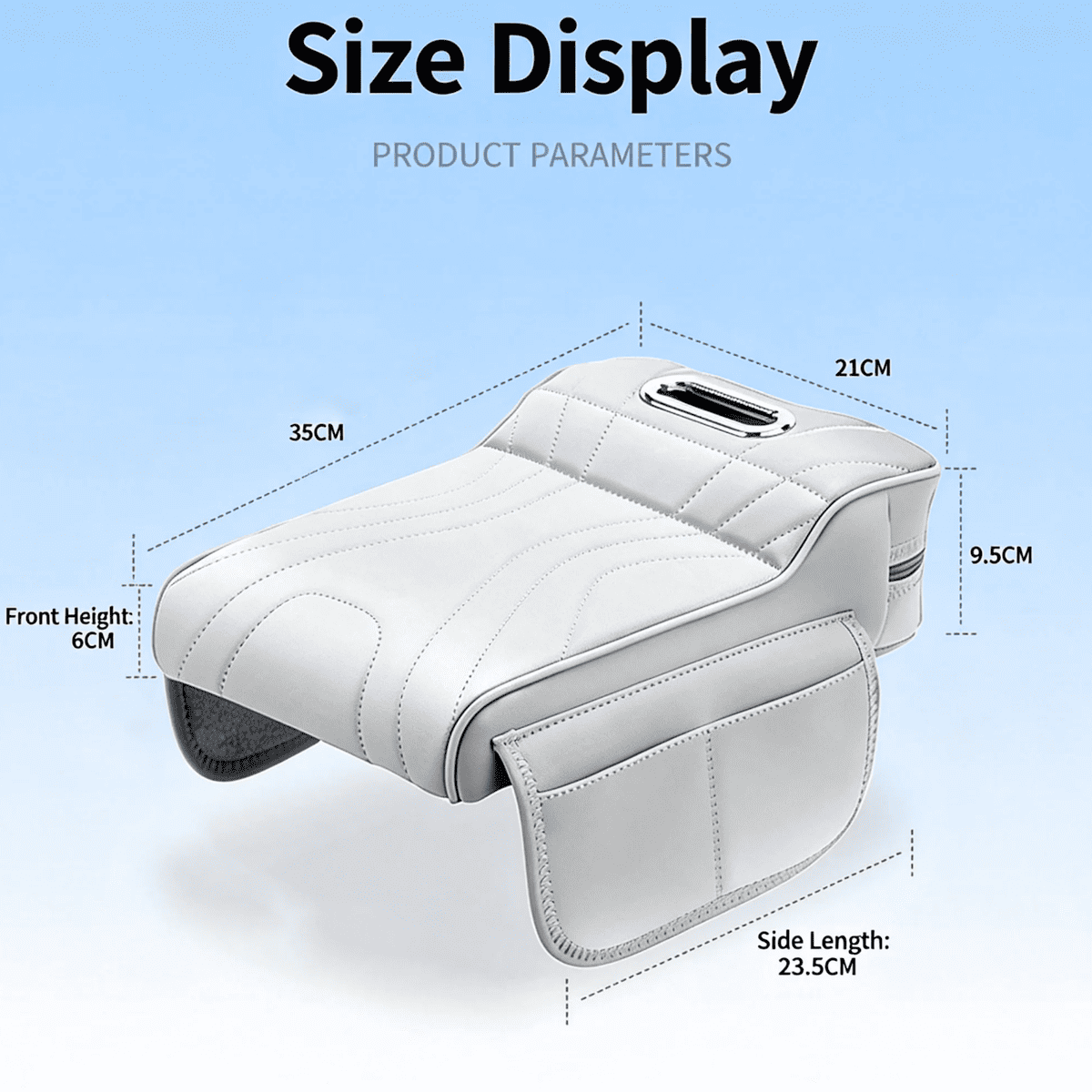 Couverture d'accoudoir de Console de centre de voiture avec boîte de tissu et supports de double tasse