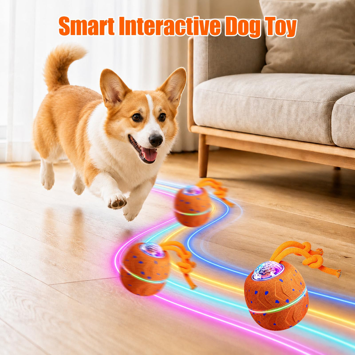 Balle de jouet pour chien interactif intelligent