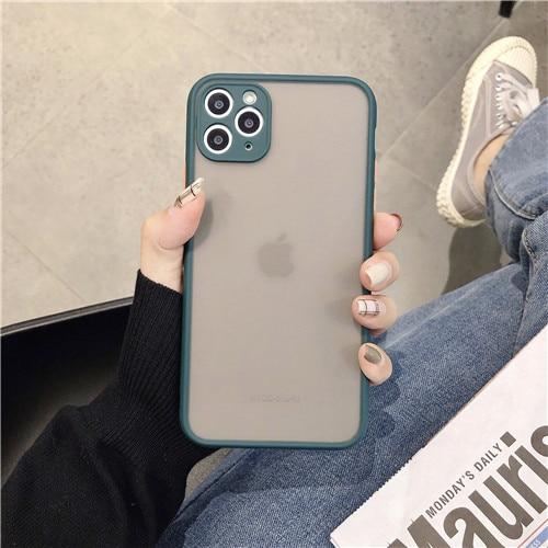 Cas de téléphone portable contrastante couleur givrée pour empêcher la chute