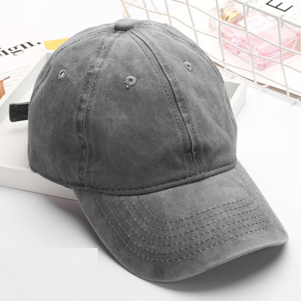 Summer Women's Solid-color Six-strand Ajustable Soft-brim Mode Casquette Casual Baseball
