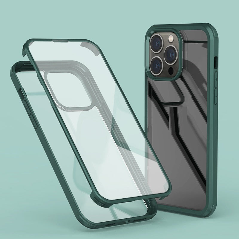 Coque de téléphone Double face Membrane à corps complet Membrane intégrée à quatre coins Résistance à la chute