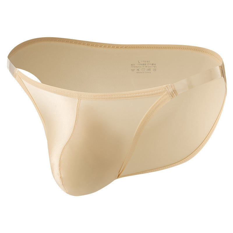 Slips transparents haute fourche pour homme Solid Color Low Waist Hip Bikini à gaine complète