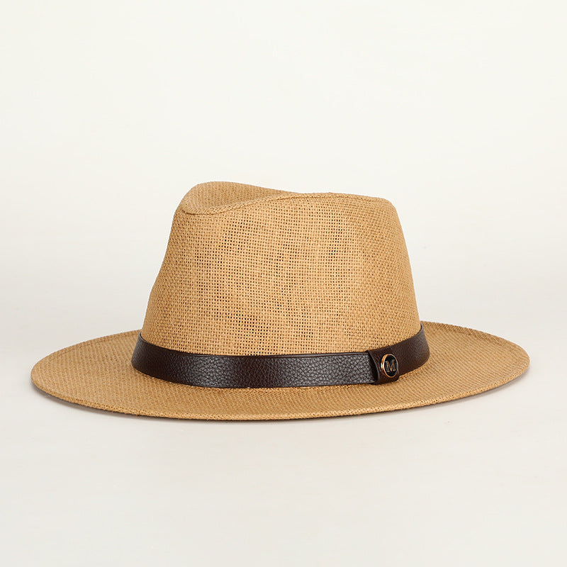 Chapeau de soleil de style britannique pour hommes parfait pour la plage