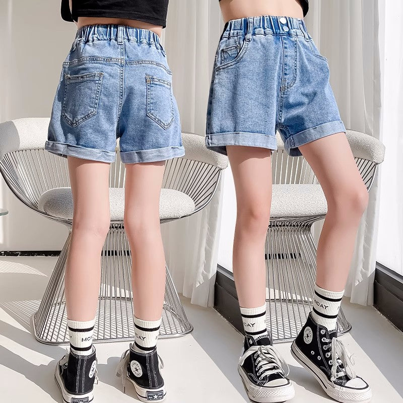 Short denim simple pour filles