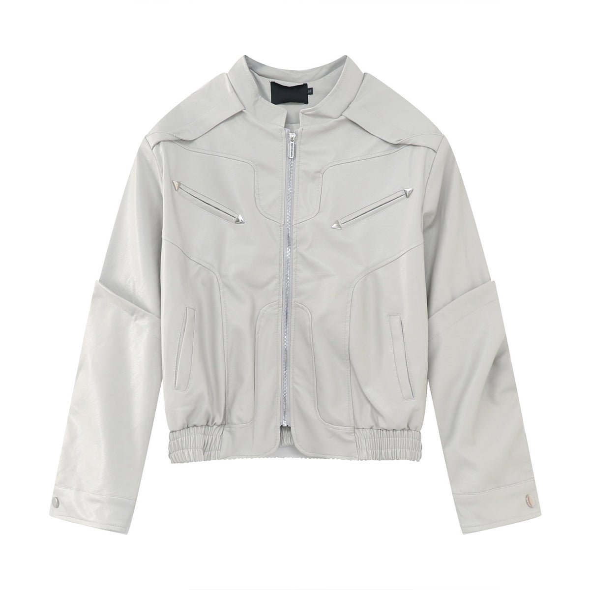 Manteau en cuir de moto courte de haute qualité pour hommes
