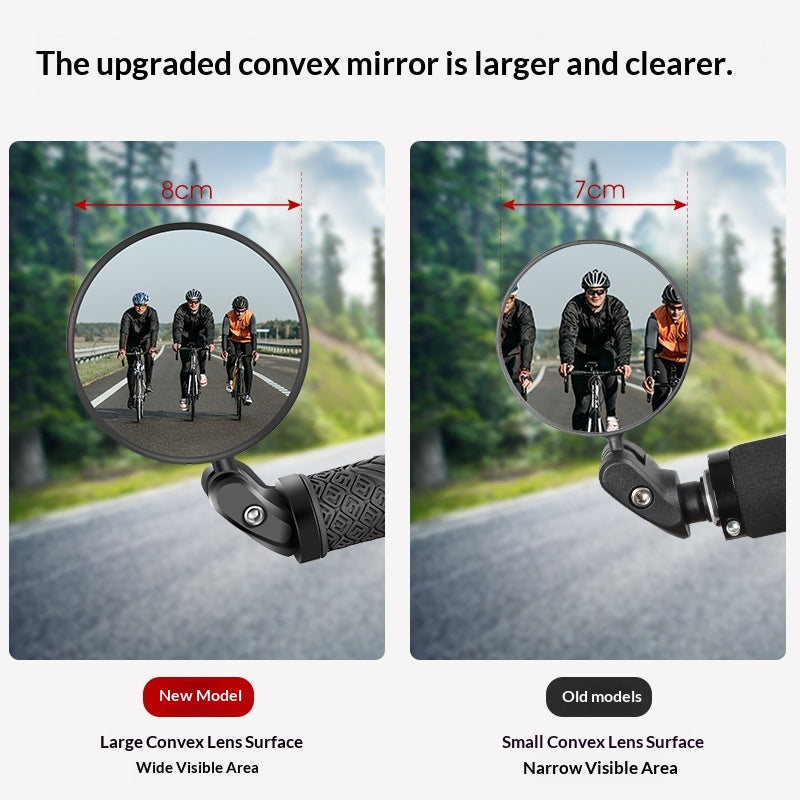 Grand Rétroviseur rond pliable Convex pour vélo