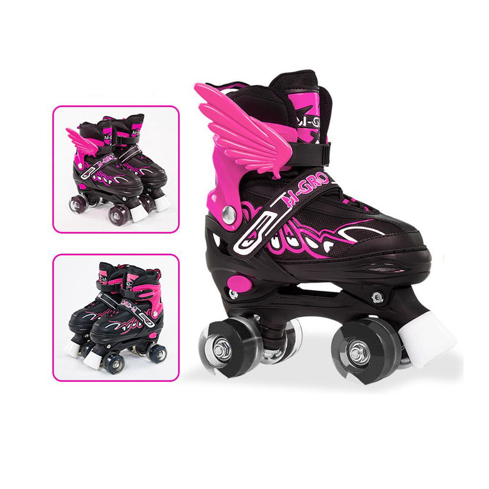 Enfants Patins réglables Roller Patins Garçons Filles Roller enfant 4 roues Sports de plein air S