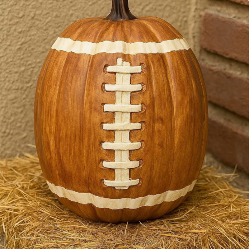 Décoration de citrouille de football