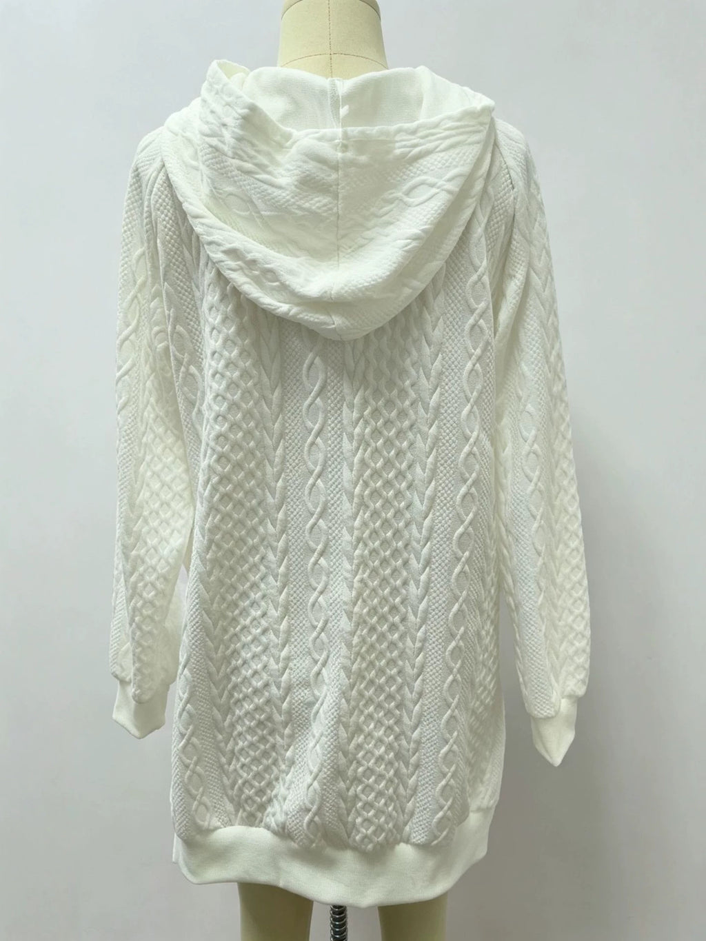 Amazon Autumn Simple Casual Mode Bouton latéral Loose Hooted mi-longueur Sweatshirt Pour Wom