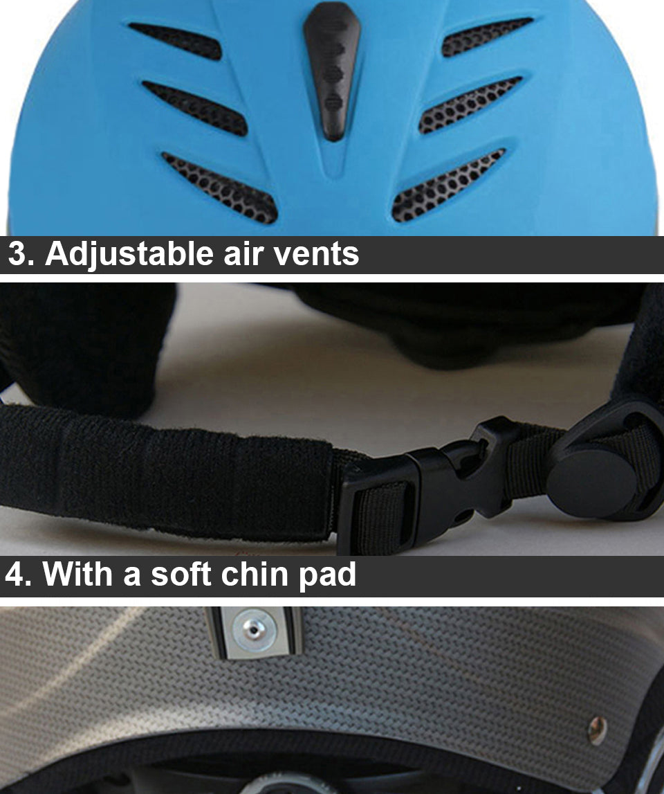Casques de neige chauds et anticollision pour hommes et femmes