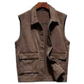 Hommes Outdoor Loose-fit American-style Vintage Vêtements de travail Vest Jacket