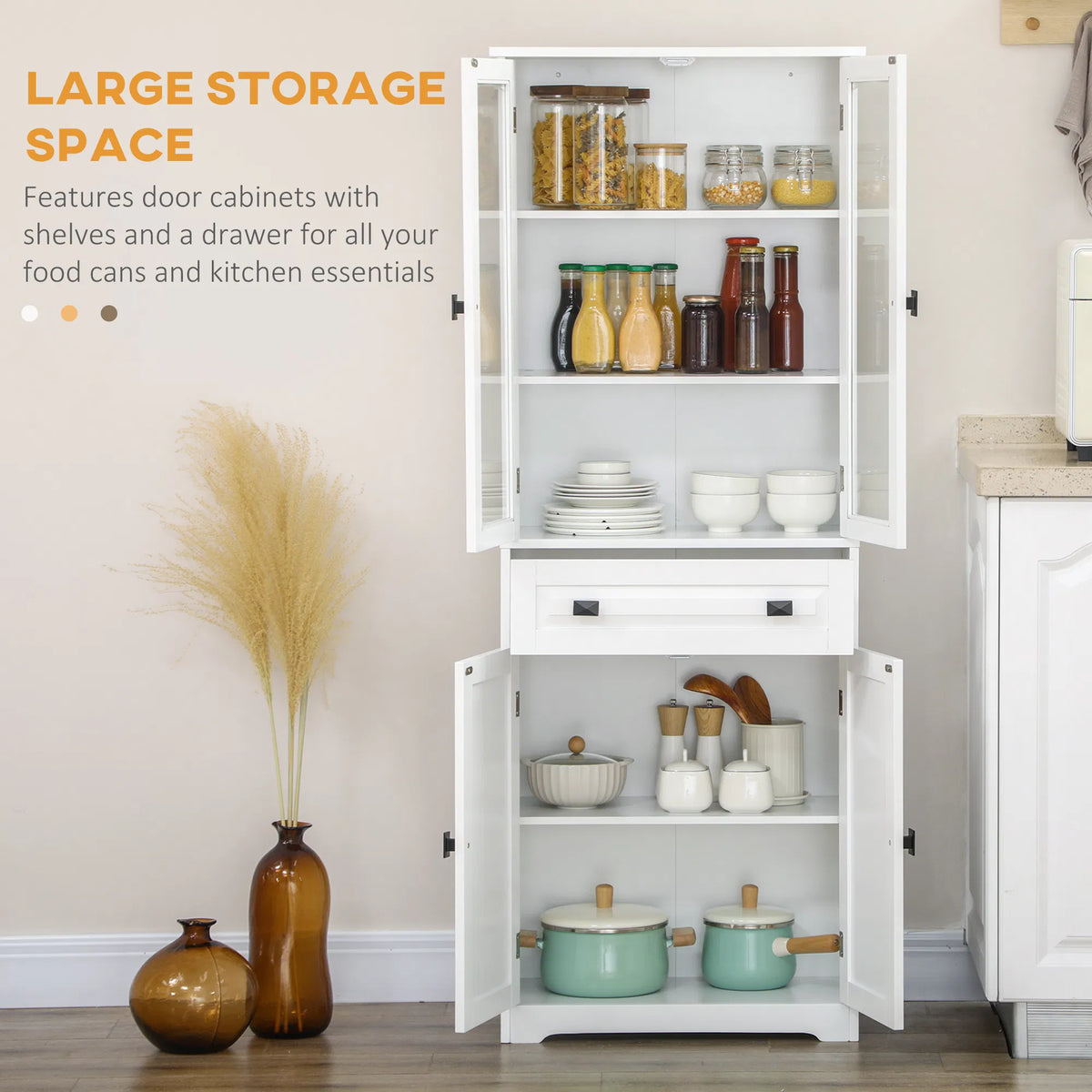 Armoire de cuisine à 4 portes 63"
