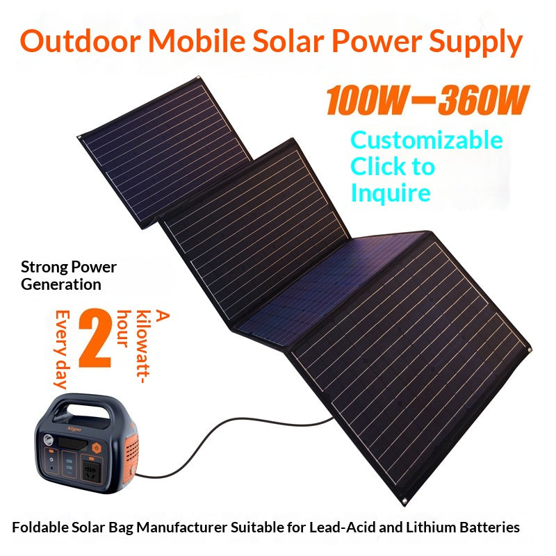 Panneau solaire monocristallin de haute efficacité Charge système photovoltaïque de puissance extérieure