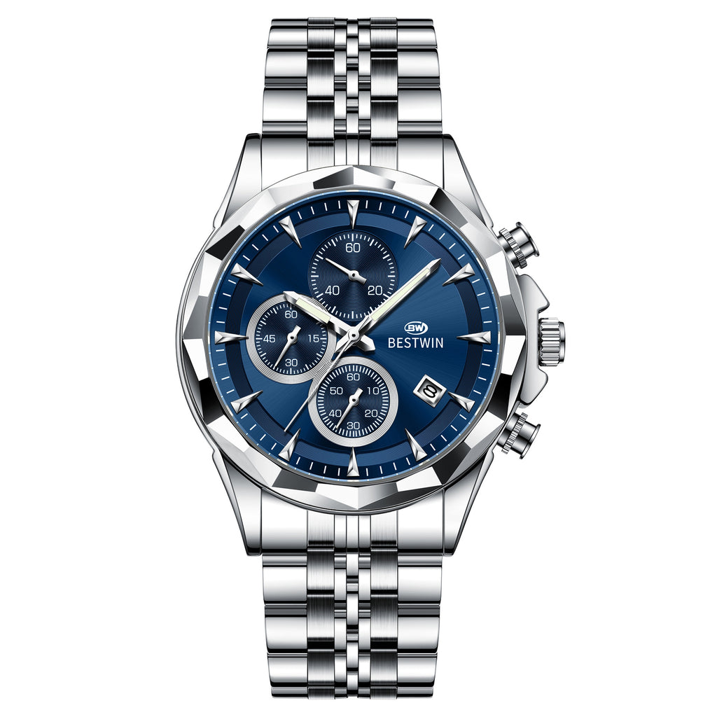 Homme Lumineux Montre personnalisée à six mains Élégante et accrocheuse