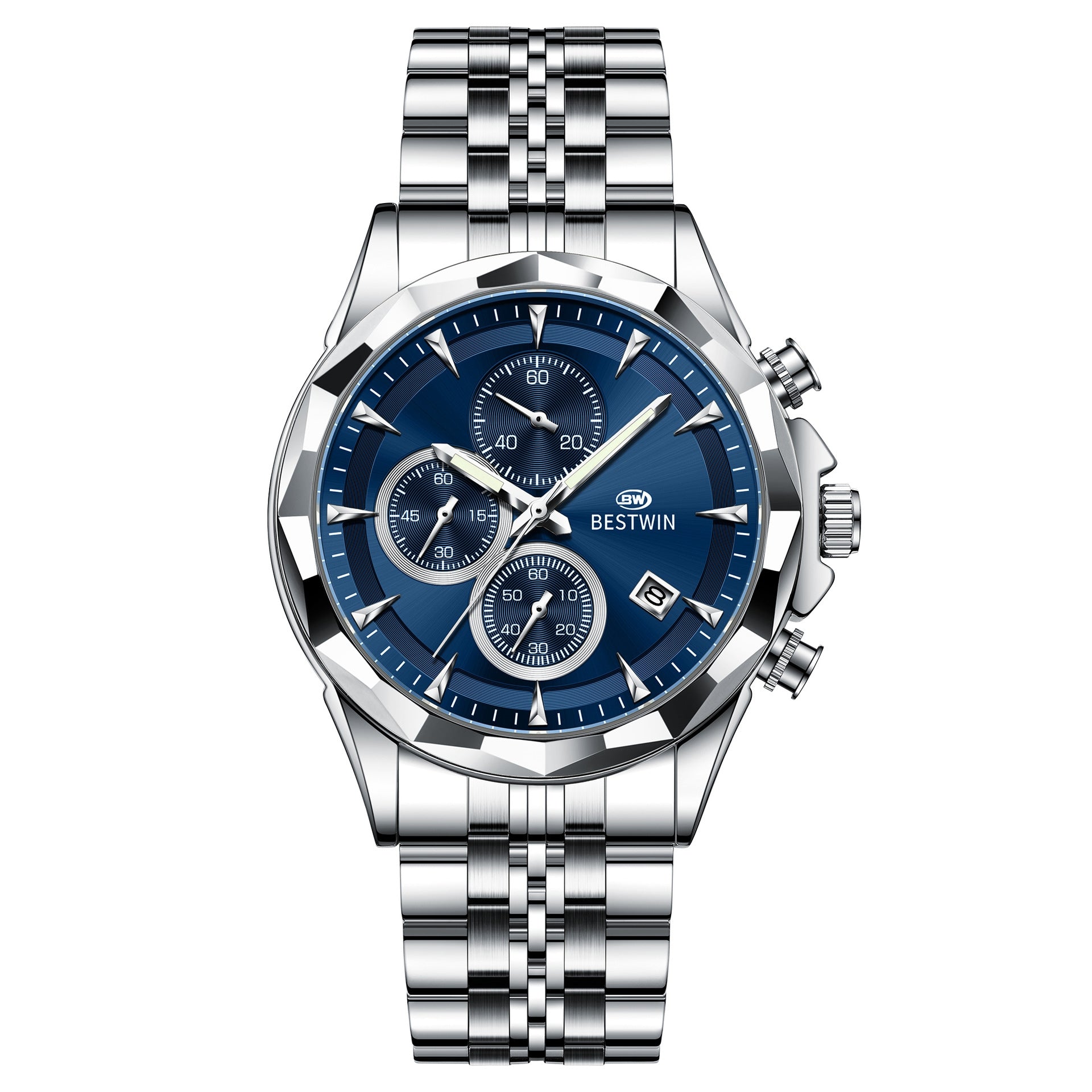 Homme Lumineux Montre personnalisée à six mains Élégante et accrocheuse