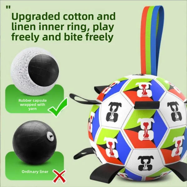 Jouets de chien Balle de soccer avec paillettes