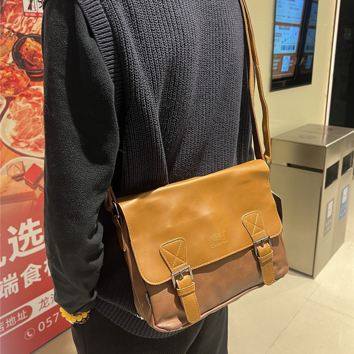 Sac de Messenger de Mode Retro Homme Japonais et Coréen Casual