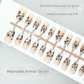 Fingertip Leopard Imprimer Anglais Style Tempérament Porter Armor