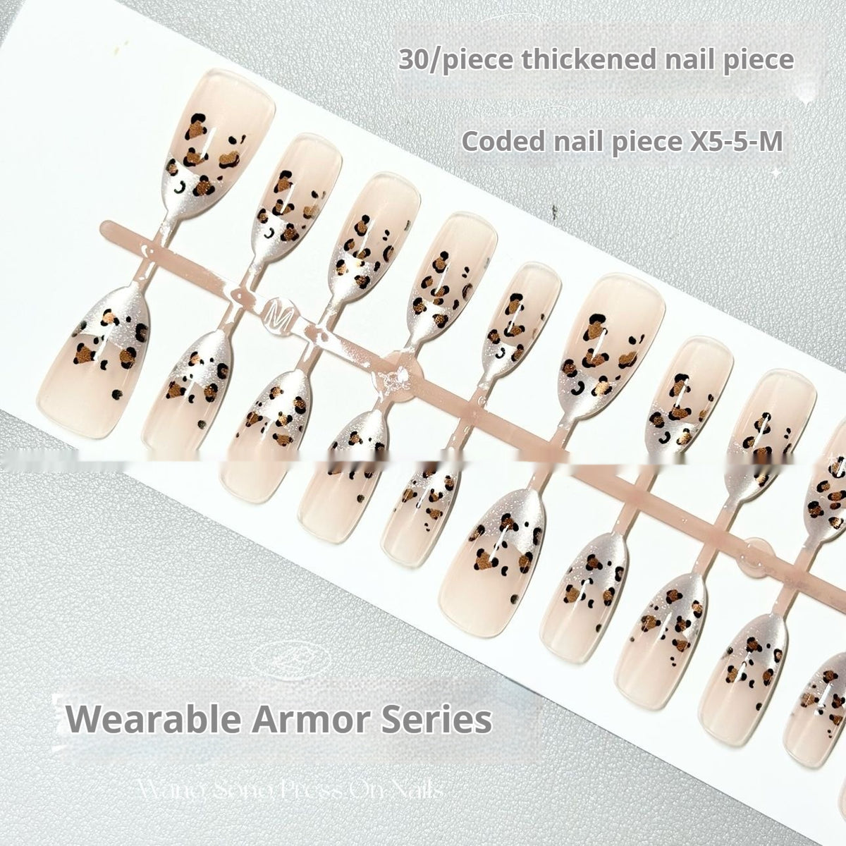 Fingertip Leopard Imprimer Anglais Style Tempérament Porter Armor