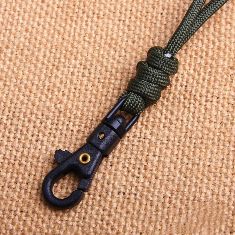 Porte-clés tissés à la main Lanyard lampe de poche Rope collier Core Parachute Cord tissé Lanyard