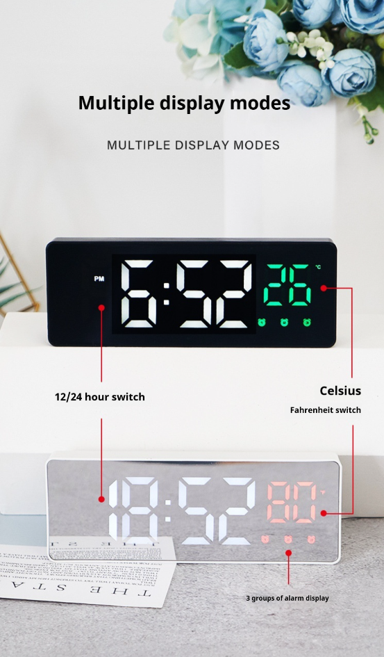 Horloge miroir créative