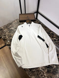 Hommes quartier Zip rapide sèche manches longues Pullover Stand Collar Athletic Tops Respirant Ligh