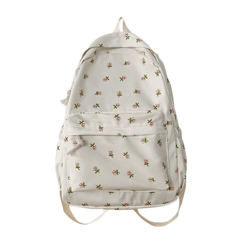 Sac à dos imprimé floral de style préppy