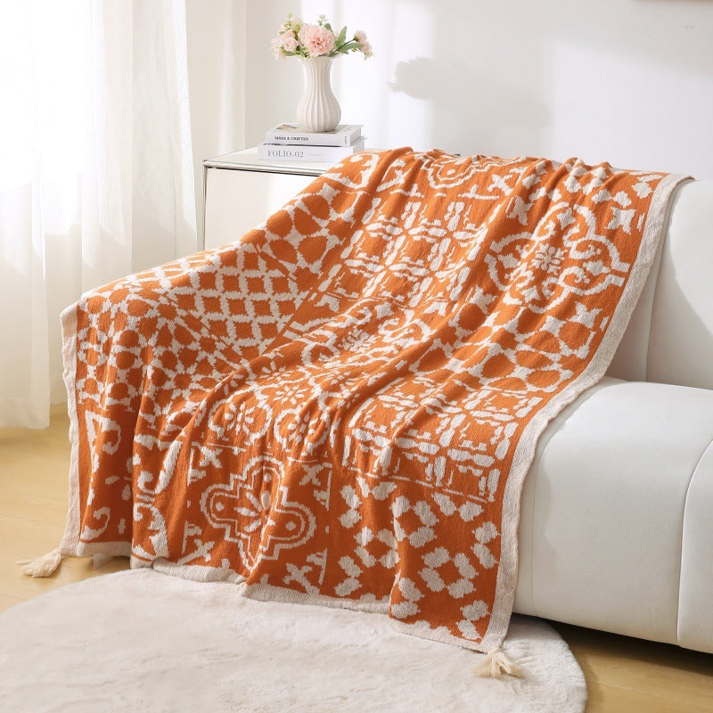 Blanket de Sofa à motif géométrique Bohème