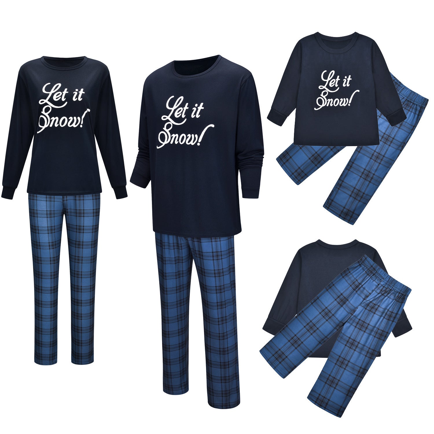 Lettre de Noël européenne et américaine Impression Vêtements parent-enfant