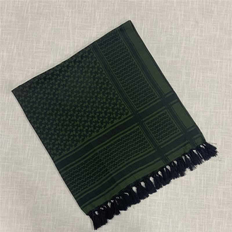 Écharpe de coton pur tactique kaki arabe