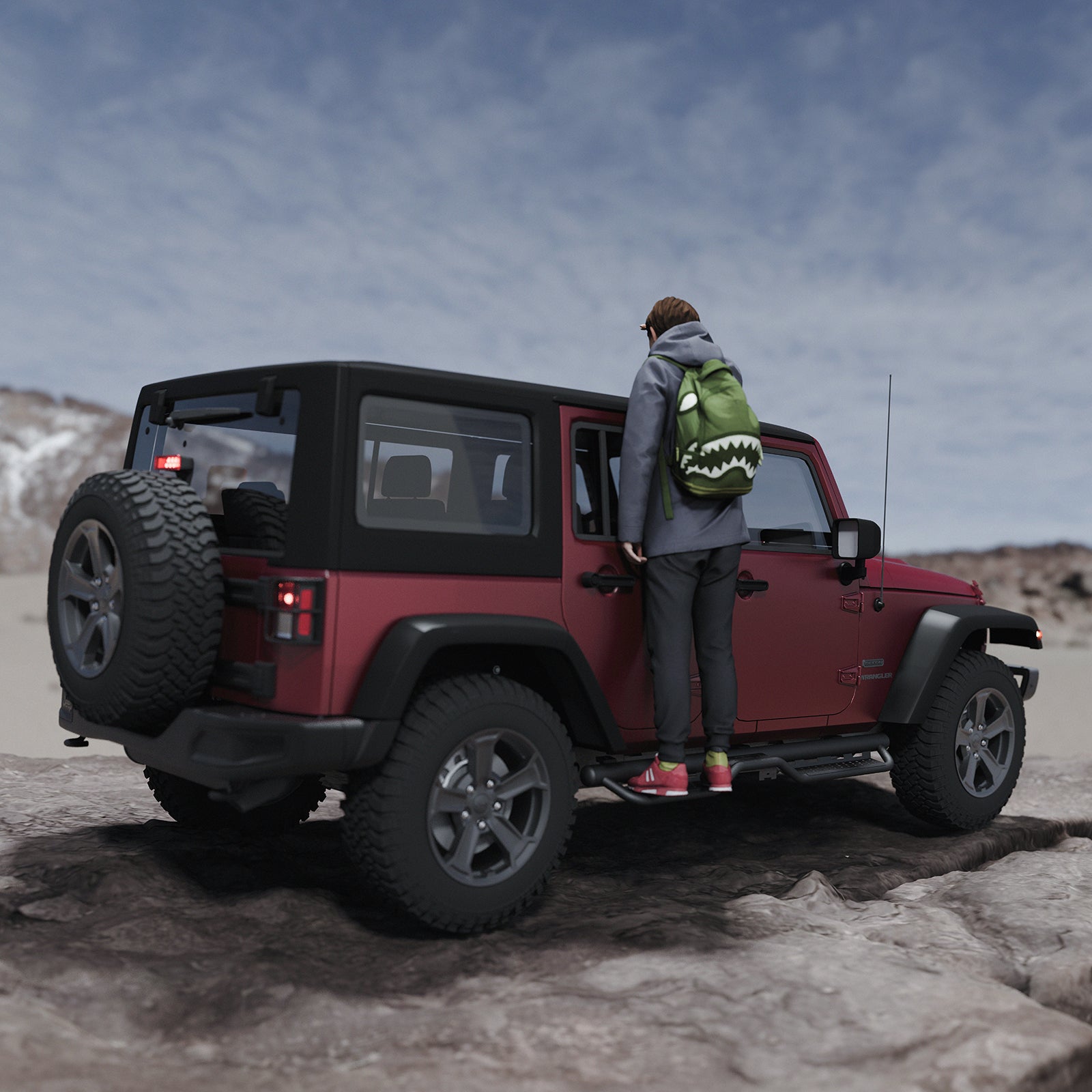 Tables de course en poudre de 6 pouces marches latérales pour 2018- Jeep Wrangler JL 4 Porte