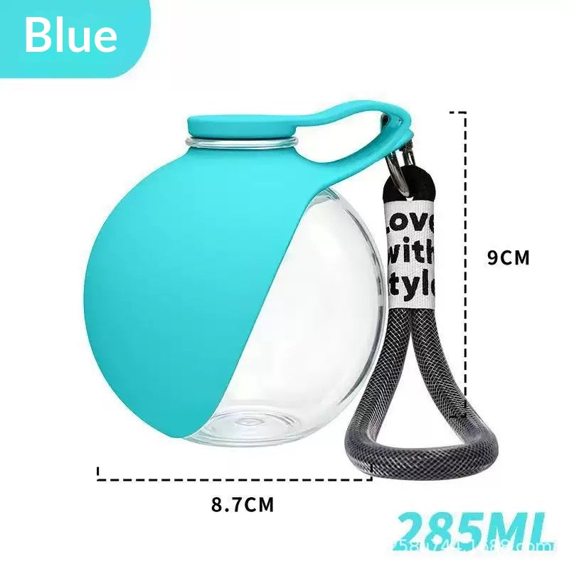 Creative Portable Outdoor Pet en acier inoxydable coupe d'eau Petit chien bouteille d'eau pratique