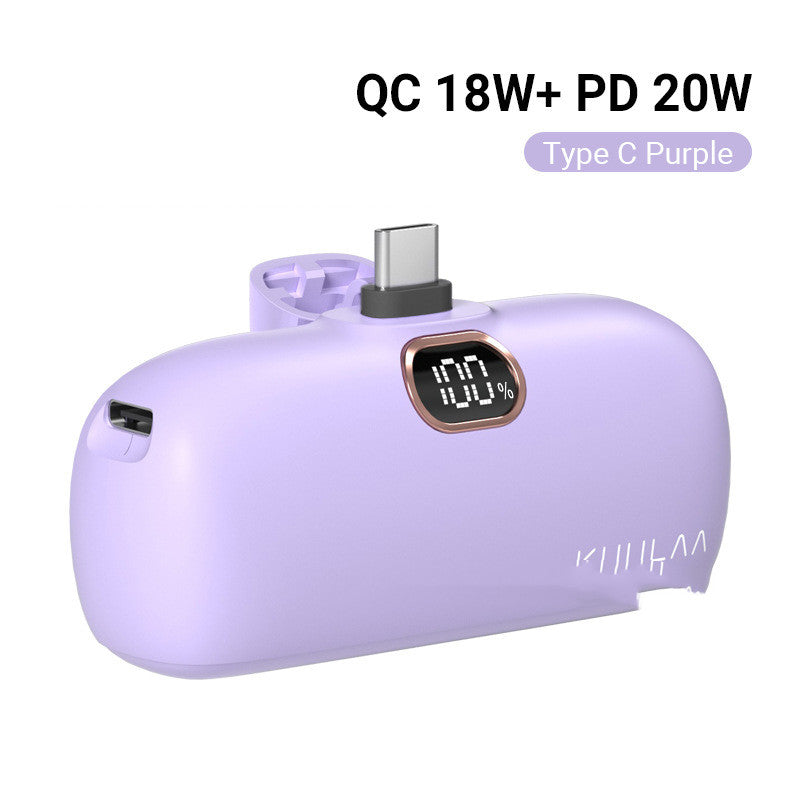 Pocket Portable Capsule Power Bank avec Interface