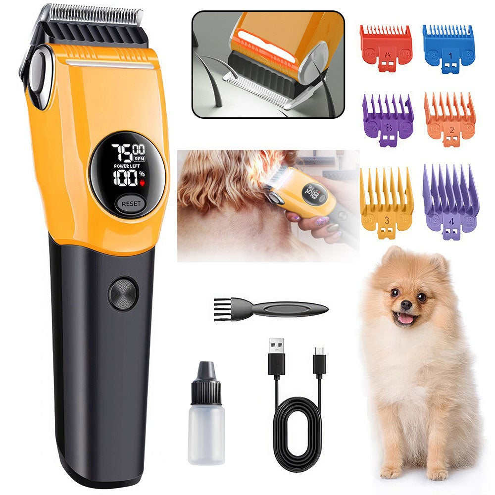 Clippers professionnels pour chiens LCD sans cordon Kit de grooming Trimmer pour animaux