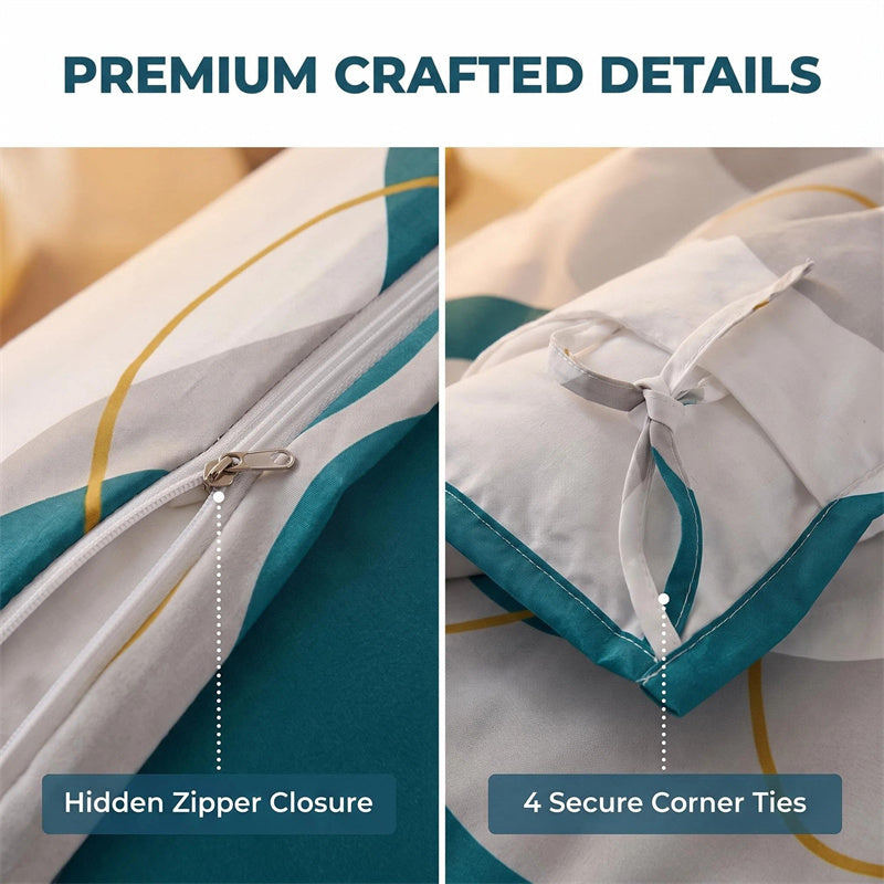 3-Piece Reversible Duvet Cover Set