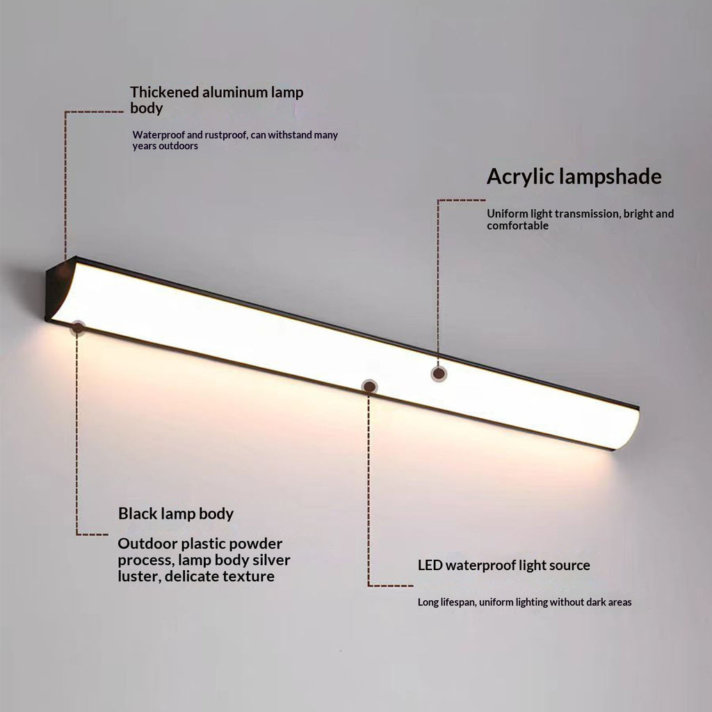 Extérieur longue lumière murale imperméable pour les villas Courtyards Et Balcons
