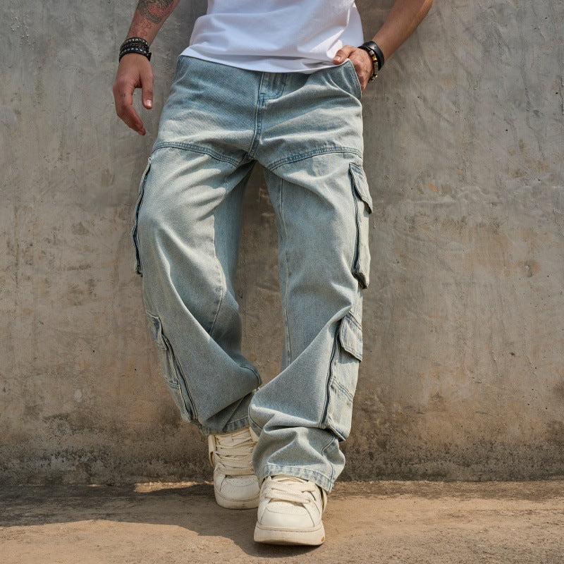 Jeans polyvalents pour hommes occasionnels bleus