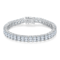 S925 Argent Sterling 6x4mm Oval Cut Moissanite Bracelet de tennis D Couleur VVS1 16-18-20cm GRA