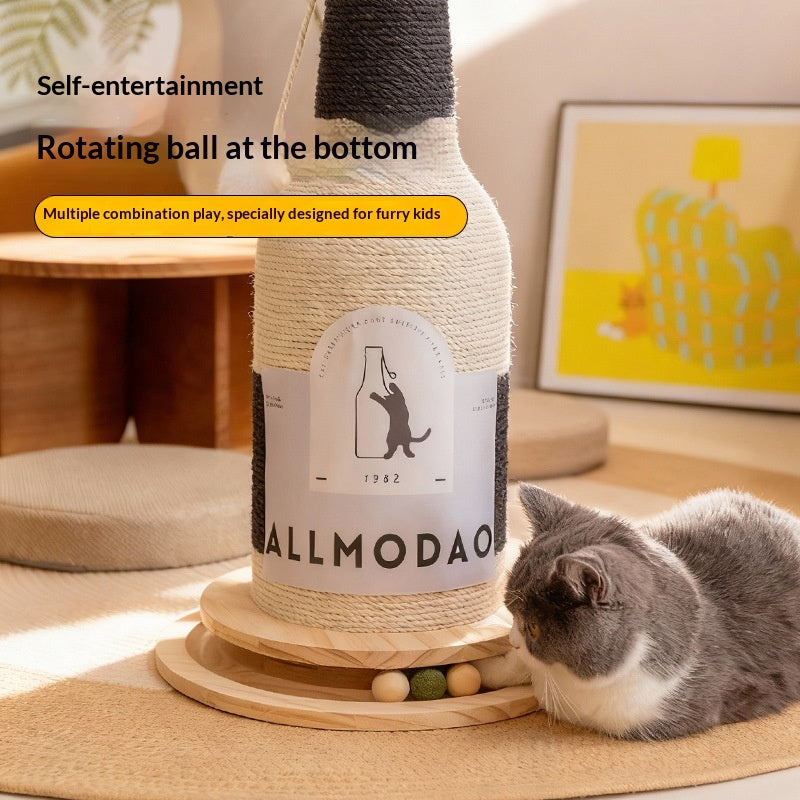Vertical Cat Scratcher façonné comme une bouteille de vin durable et sans lint
