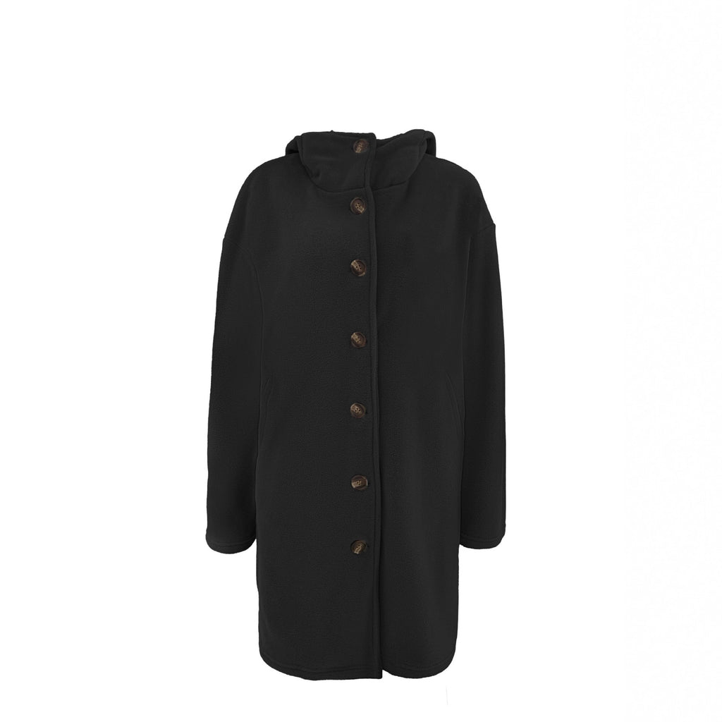 L'automne et l'hiver Veste populaire pour femmes Amazon Long-Sleeved Woolen à capuche longue