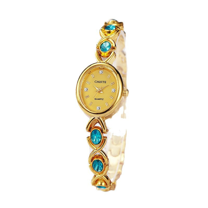Femmes Couleur Diamant Niche Haute Valeur Apparence Bracelet Montre