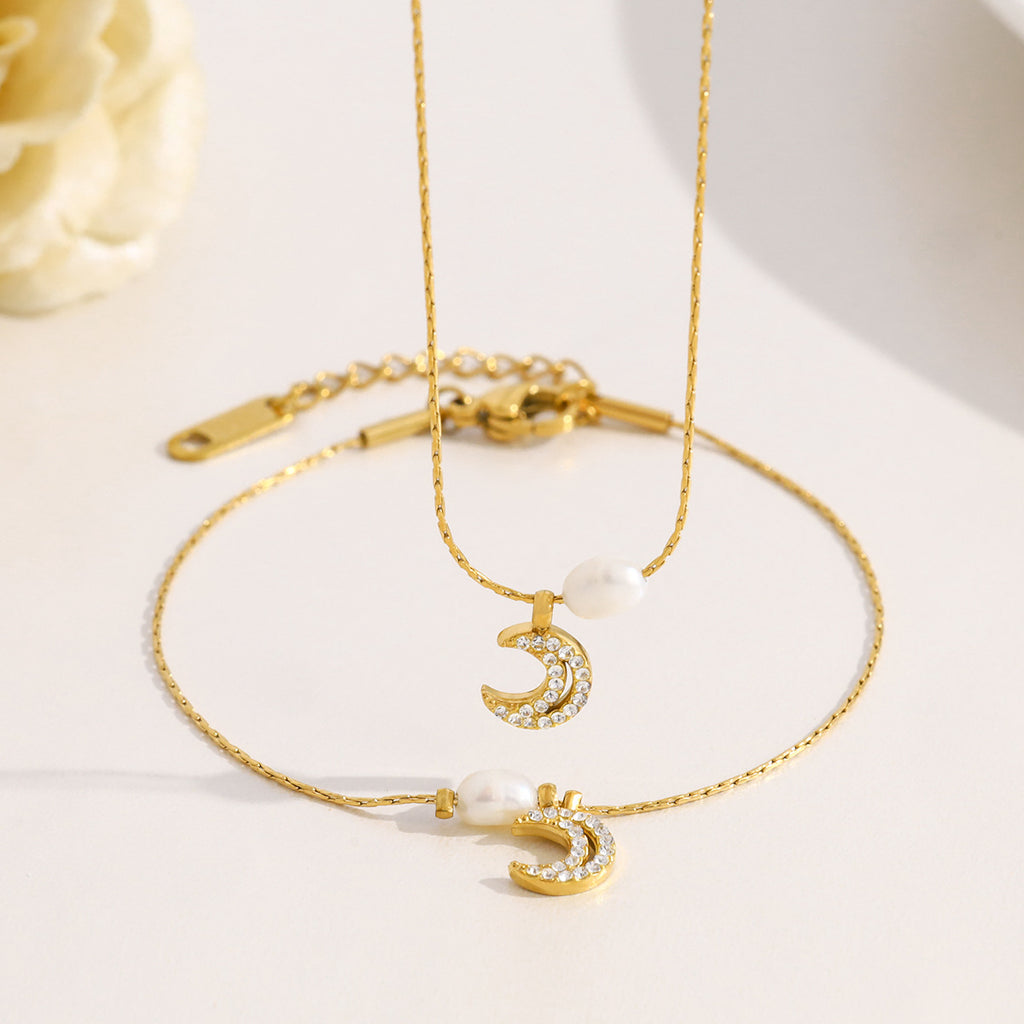 Bracelet en perles d'eau douce naturel de style Instagram pour femmes