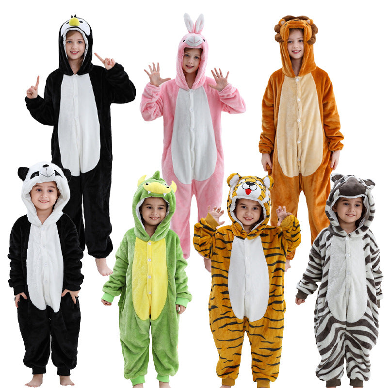 Cartoon animal onesies pour les enfants plus âgés costumes de performance Halloween