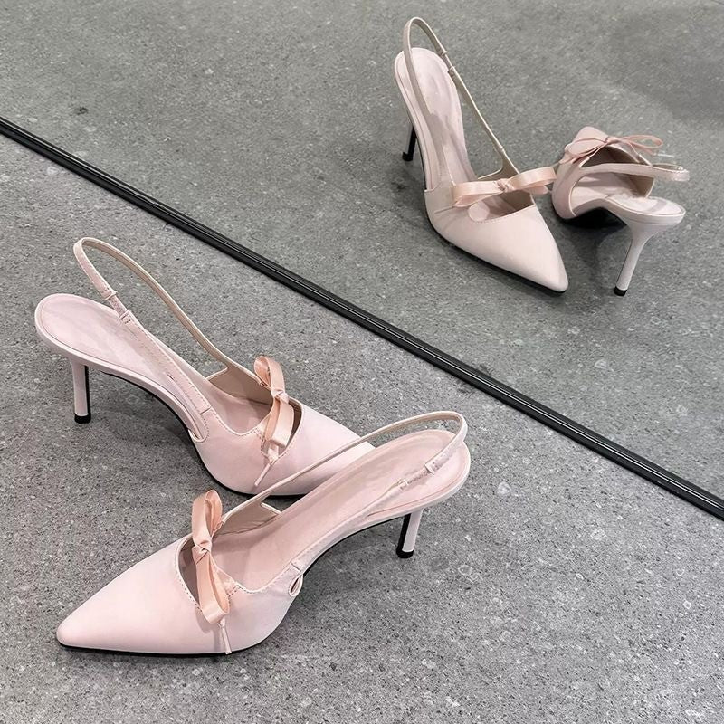 Pompes à orteil pointu de style doux pour femmes